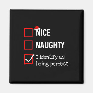 Aimant Identifier Comme Parfait Drôle Naughty Nice Liste