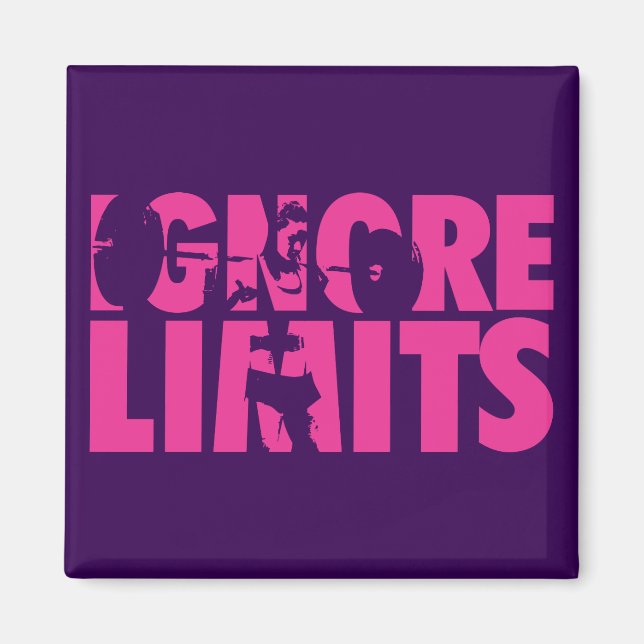 Aimant IGNORE LIMITS - Motivation de l'entraînement des f (Devant)