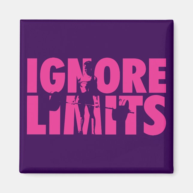 Aimant IGNORE LIMITS - Motivation pour l'haltérophilie de (Devant)