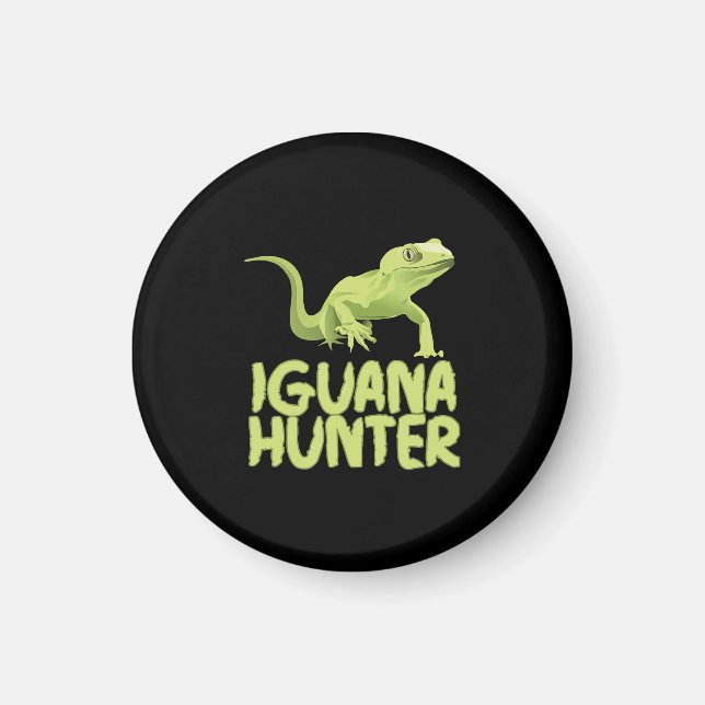 Aimant Iguana Hunter - Amusant Iguana Reptile animal (Devant)