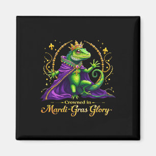 Aimant Iguana Mardi Gras 2025 Iguane Vibrant Amateur de F