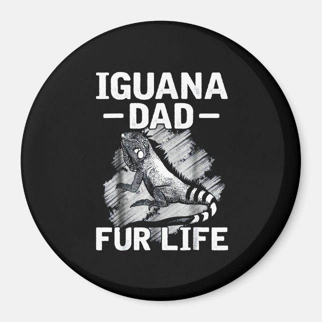 Aimant Iguana papa fourrure vie (Devant)