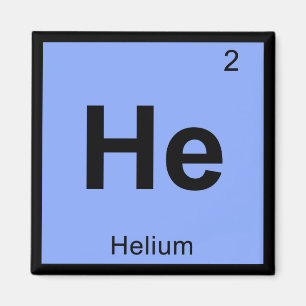 Aimant Il - Chimie de l'hélium Symbole du tableau périodi