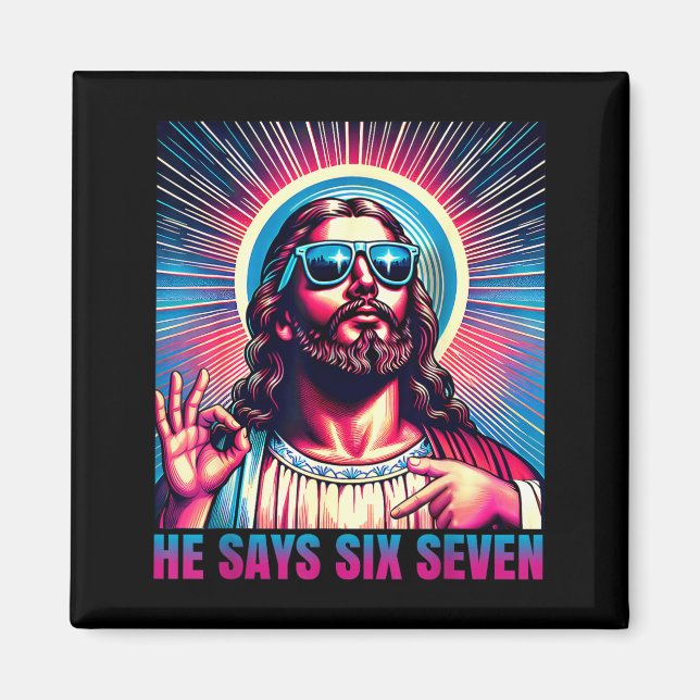 Aimant Il dit six sept Joyeuses Pâques Jésus Sungles Chri (Devant)