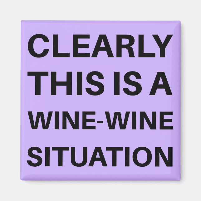 Aimant Il est clair qu'il s'agit d'une situation du vin (Devant)