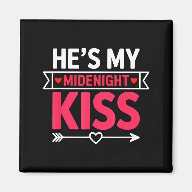 Aimant Il est mon baiser de minuit Bonne année couple ass (Devant)