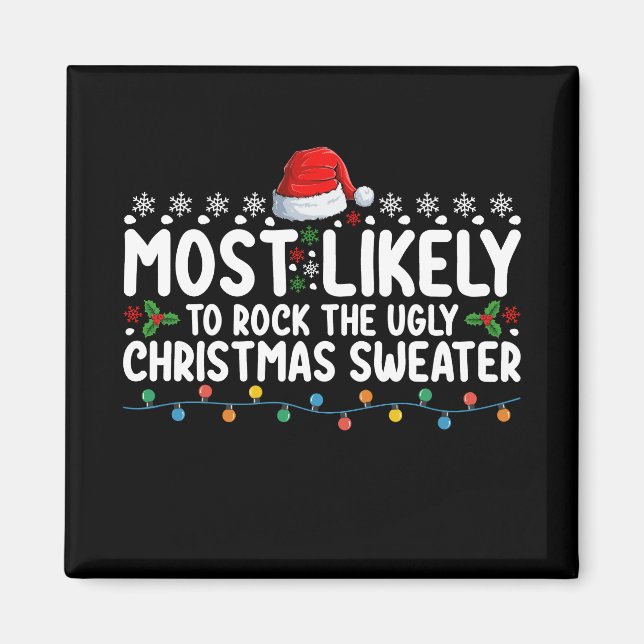 Aimant Il Est Probable Que Le Vilain Chandail De Noël Soi (Devant)
