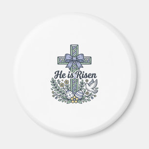 Aimant Il Est Ressuscité Croix De Pâques Vintage Vecteur