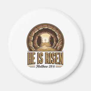 Aimant Il est ressuscité Matthieu 28 6 Design chrétien vi