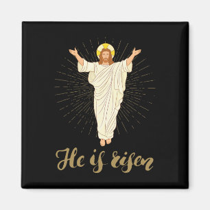 Aimant Il est ressuscité Rizzin' Pâques Jésus foi chrétie