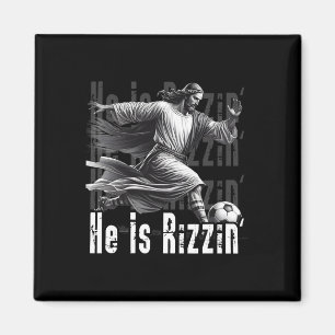 Aimant Il est Rizzin Jésus jouant au football Sport drôle