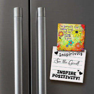 Aimant Il est temps de grandir mignon Floral Jaune Inspir