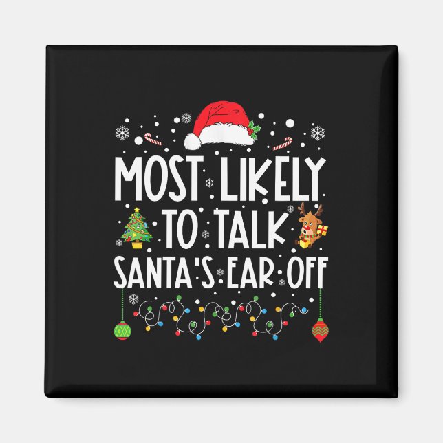 Aimant Il Est Très Probable Que Père Noël Parle De Noël F (Devant)