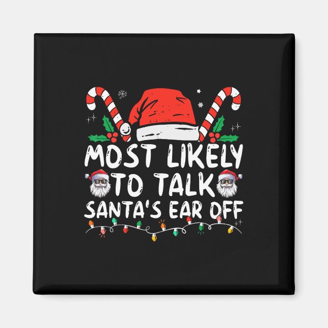 Aimant Il Est Très Probable Que Père Noël Parle De Noël F (Devant)
