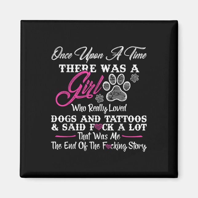 Aimant Il Était Une Fille Et Un Chien Tatouage (Devant)