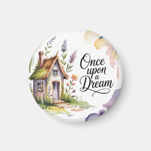 Aimant "Il était une fois un rêve" Cottage de conte de fé