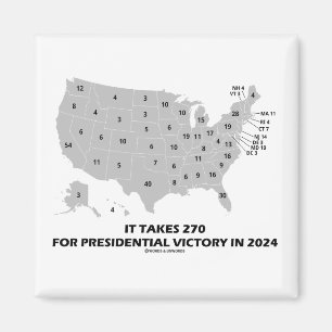 Aimant Il faut 270 pour la victoire présidentielle sur la