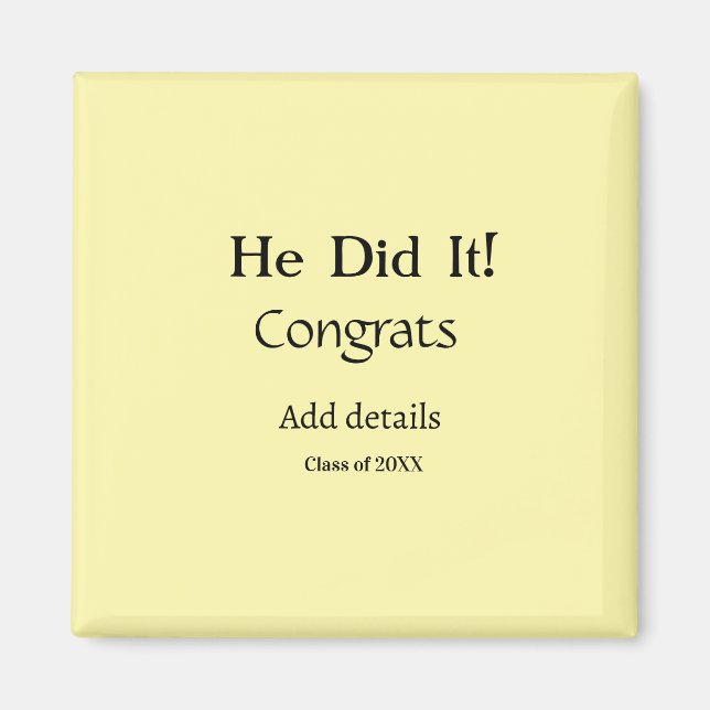 Aimant il l'a fait félicitations remise des diplômes nom  (Devant)
