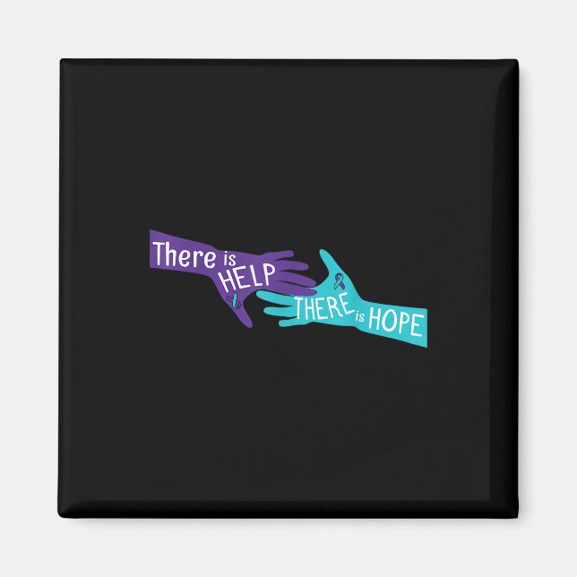 Aimant Il y a l'aide et l'amm; Espère la sensibilisation  (Devant)