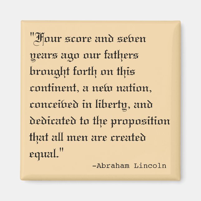 Aimant Il y a quatre points et sept ans (Devant)