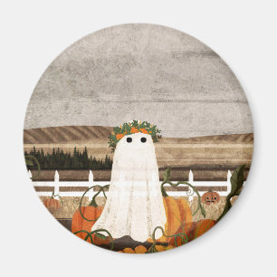 Aimant Il y a un fantôme dans le patch Citrouille à nouve
