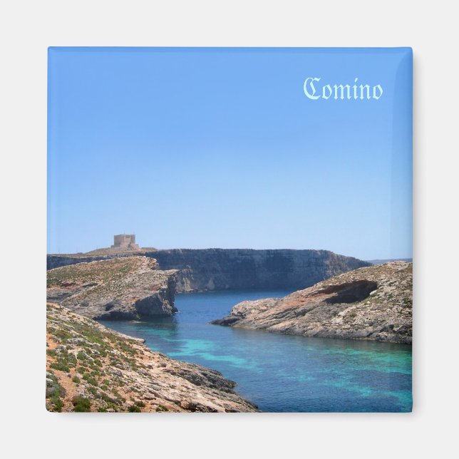 Aimant Île de Comino et château médiéval (Devant)