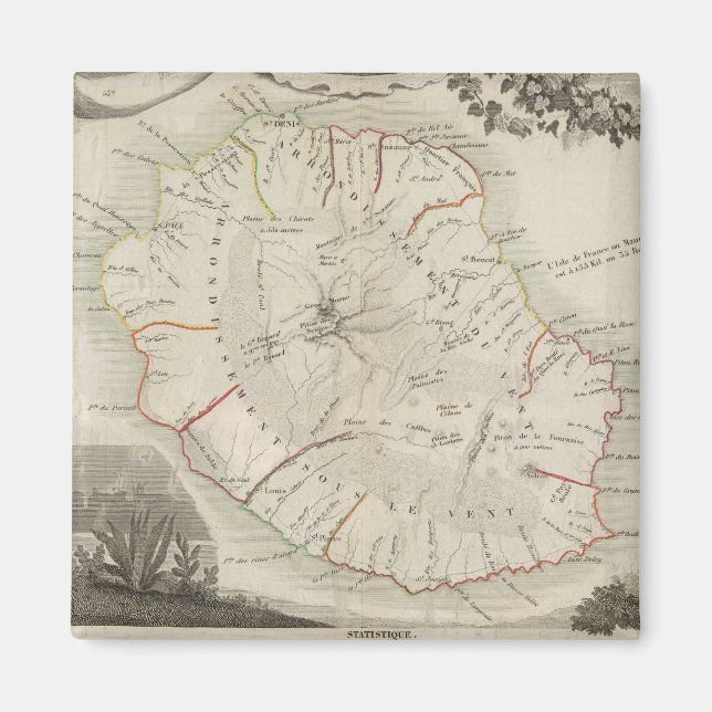 Aimant Île De La Réunion (Devant)