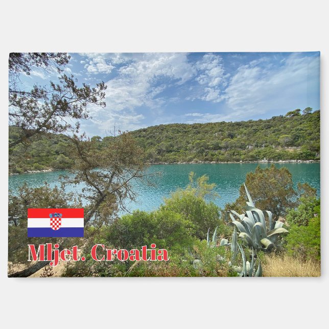 Aimant Île de Mljet en Croatie, voyage (Recto)