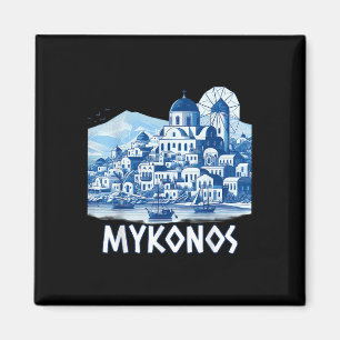 Aimant Île de Mykonos Grèce Souvenir grec Été Vacances