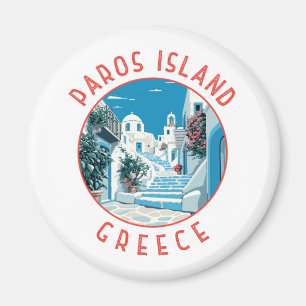 Aimant Île de Paros Grèce Cercle en détresse rétro
