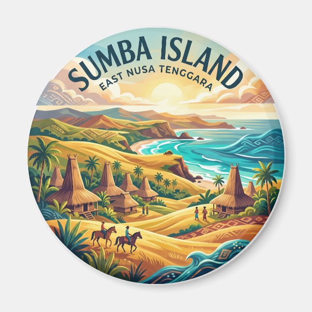 Aimant Île de Sumba Indonésie (Devant)
