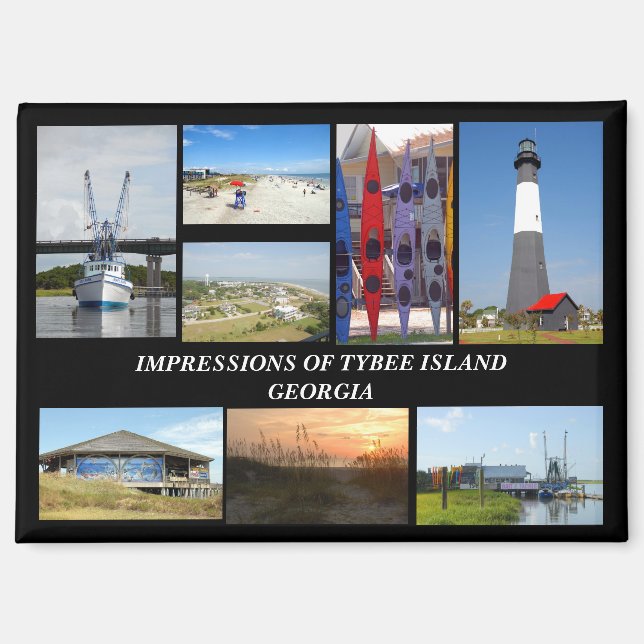 Aimant Île de Tybee Géorgie (Recto)