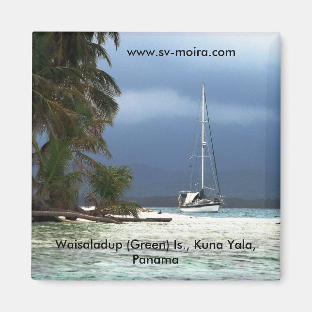 Aimant Ile de Waisaladup (verte), Kuna Yala, Panama (Devant)