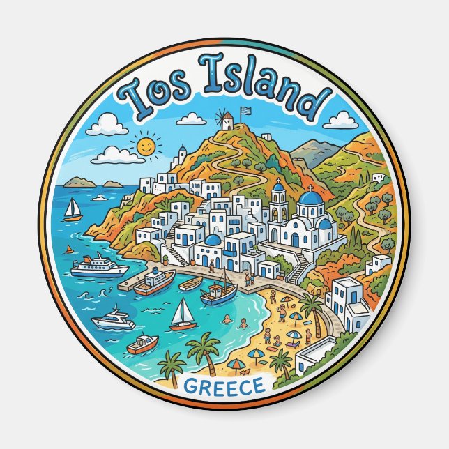 Aimant Île d'ios Grèce (Devant)