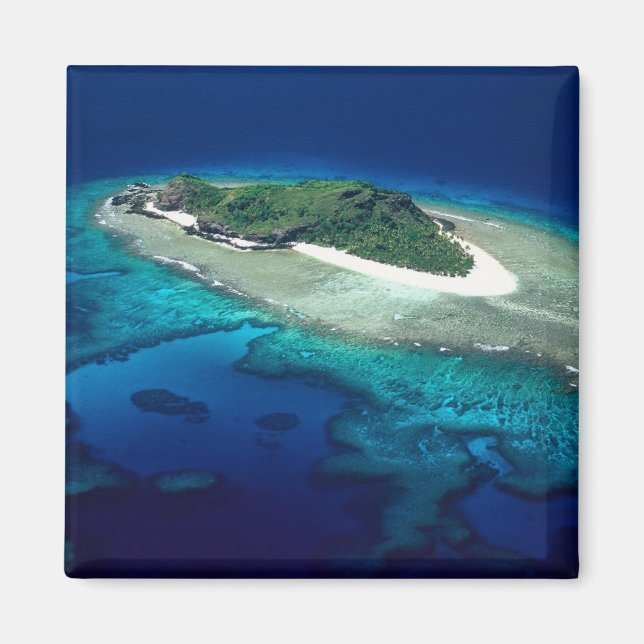 Aimant Île Eori, Îles Mamanuca, Fidji - vue aérienne (Devant)