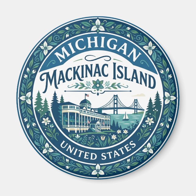 Aimant Île Mackinac Michigan (Devant)