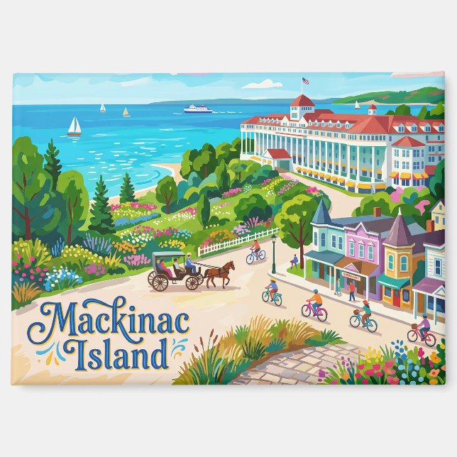 Aimant Île Mackinac Michigan (Recto)