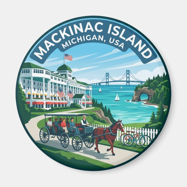 Aimant Île Mackinac Michigan (Devant)