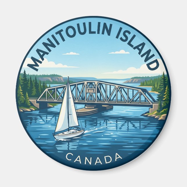 Aimant Île Manitoulin, Little Current Canada (Devant)