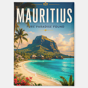 Aimant 🌴 Île Maurice Paradis Côté Mer 🌊