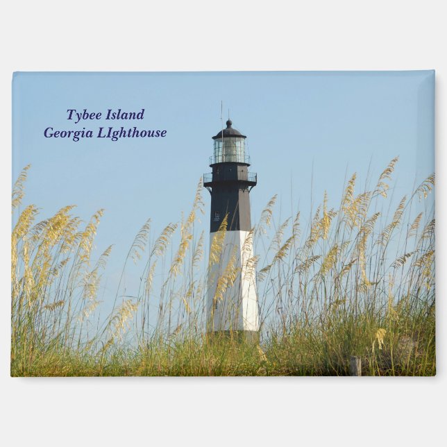 Aimant Île Tybee, phare de Géorgie (Recto)