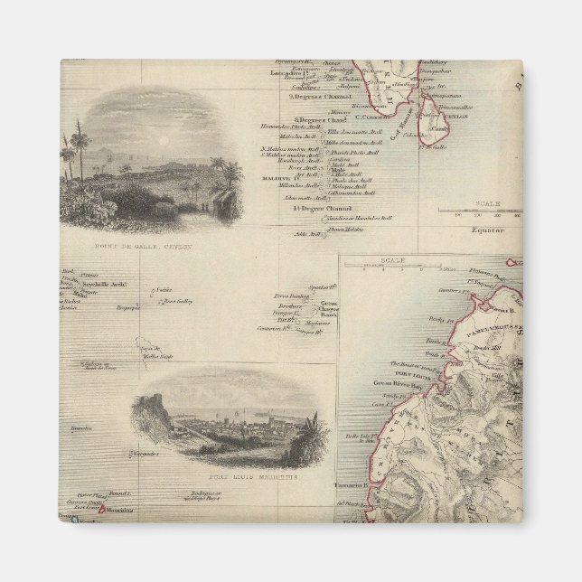 Aimant Îles Dans L'Océan Indien (Devant)