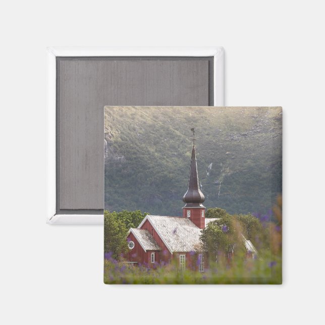 Aimant Îles Lofoten Église Flakstad (Recto/Verso)