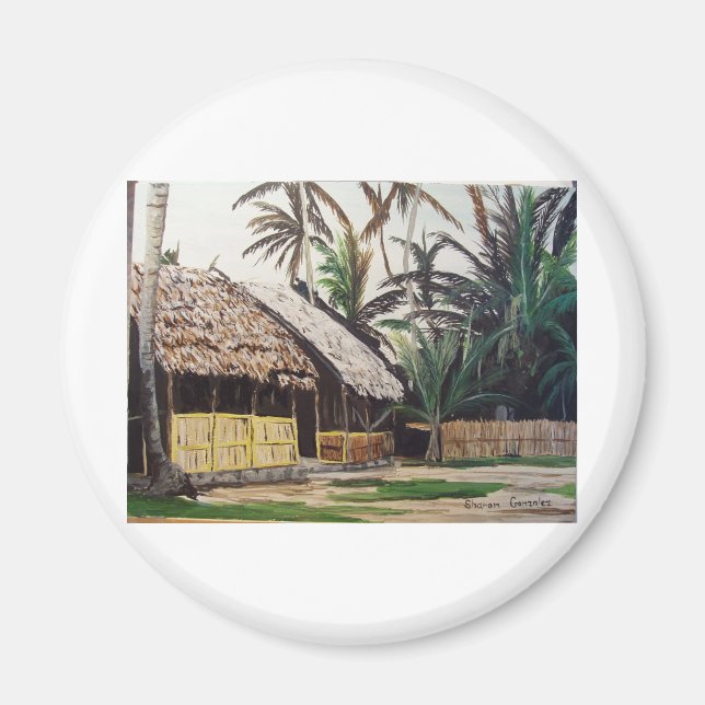 Aimant Îles San Blas, Panama WaterColor (Devant)