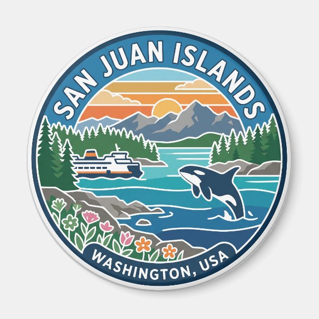 Aimant Îles San Juan États-Unis (Devant)