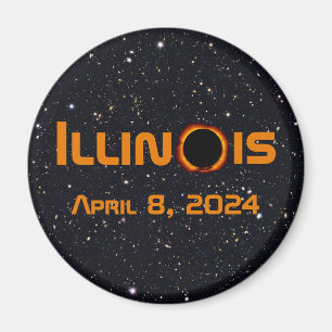 Aimant Illinois 2024 Total Solaire Eclipse