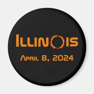 Aimant Illinois 2024 Total Solaire Eclipse