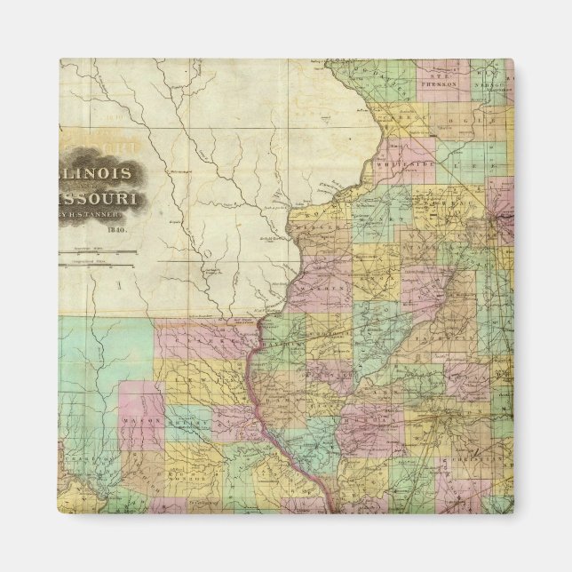 Aimant Illinois Et Missouri (Devant)