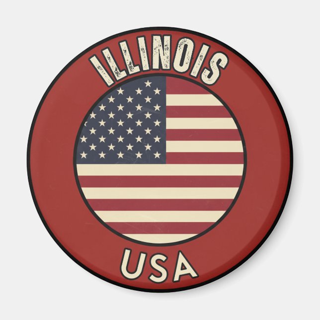 Aimant Illinois États-Unis d'Amérique  (Devant)