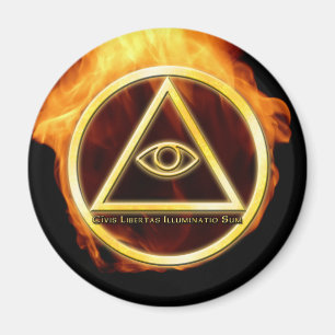 Aimant Illuminati sur le feu